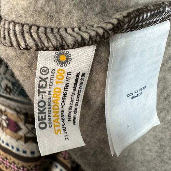 Lands End Womens Sweater Fleece Knit Blazer Jacket Southwestern Print Size XL/18 - Picture 8 of 14